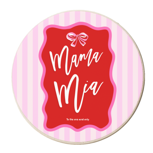 Preppy Mother's Day ‘Mama Mia' - personalised beer coaster by Dominique Vari