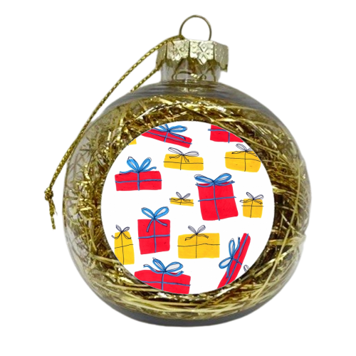 Presents - xmas bauble by Ali Hunter