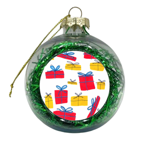 Presents - xmas bauble by Ali Hunter