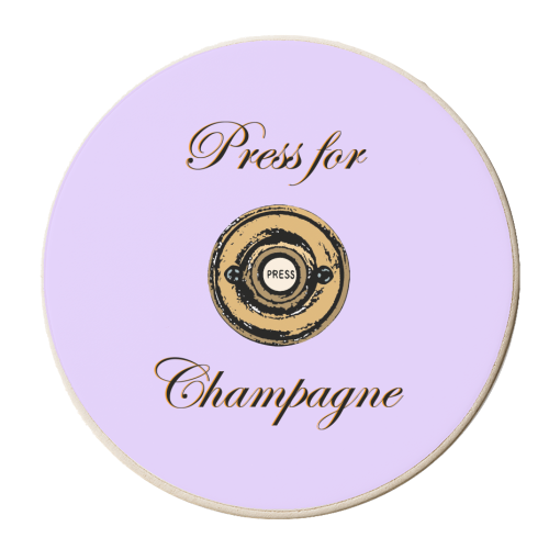Press For Champagne - personalised beer coaster by Lilly Rose