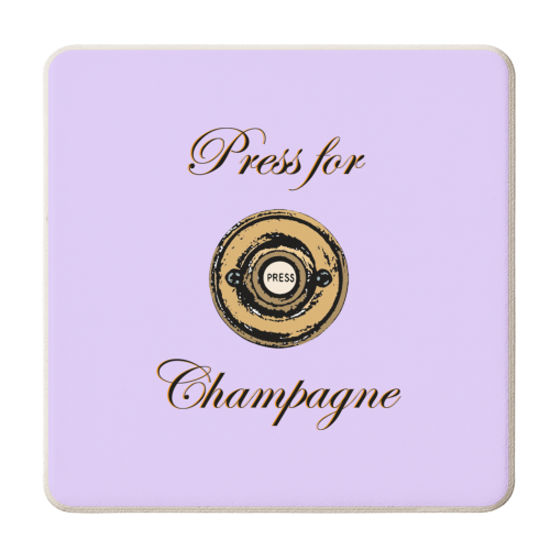 Press For Champagne - personalised beer coaster by Lilly Rose