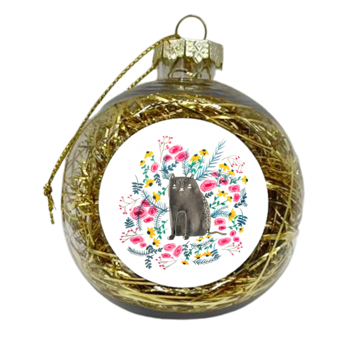 Pretty Cat - xmas bauble by Sophia Maria