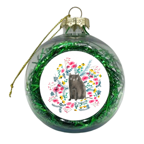 Pretty Cat - xmas bauble by Sophia Maria