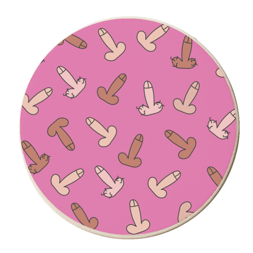 Pretty In Penis - personalised beer coaster by Laura Lonsdale