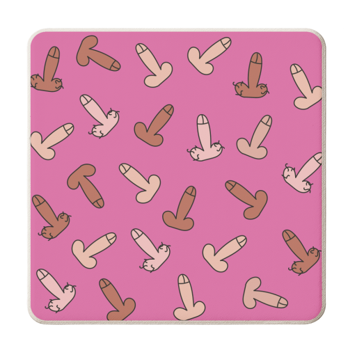 Pretty In Penis - personalised beer coaster by Laura Lonsdale