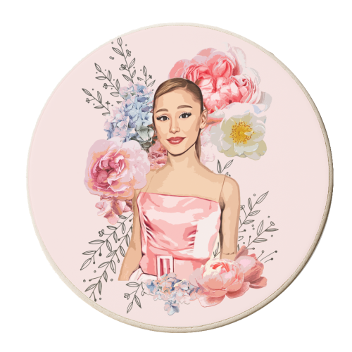 Pretty in Pink Ari - personalised beer coaster by DOLLY WOLFE