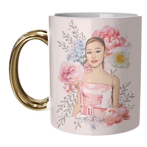 Pretty in Pink Ari - unique mug by DOLLY WOLFE