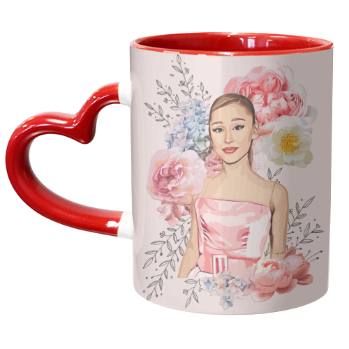 Pretty in Pink Ari - unique mug by DOLLY WOLFE