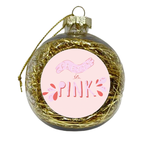 pretty in pink - xmas bauble by Jessillustrates