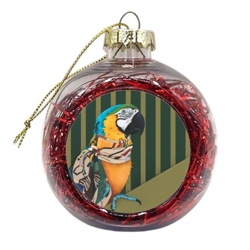 Pretty in silk - xmas bauble by Fatpings_studio