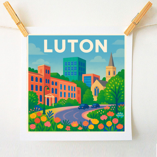 Pretty Luton - A1 - A4 art print by Lilly Rose