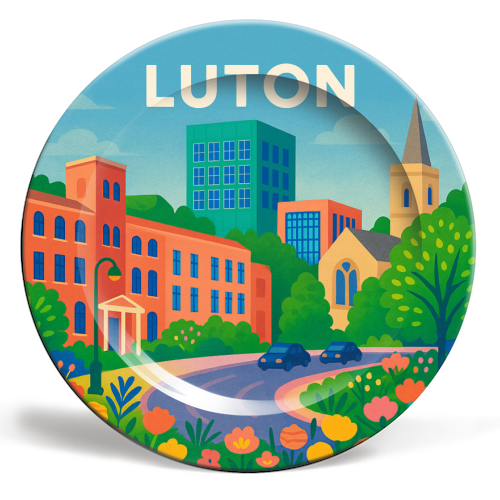 Pretty Luton - ceramic dinner plate by Lilly Rose