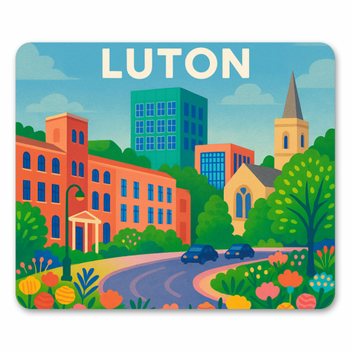 Pretty Luton - mouse mat by Lilly Rose