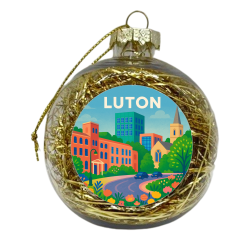 Pretty Luton - xmas bauble by Lilly Rose