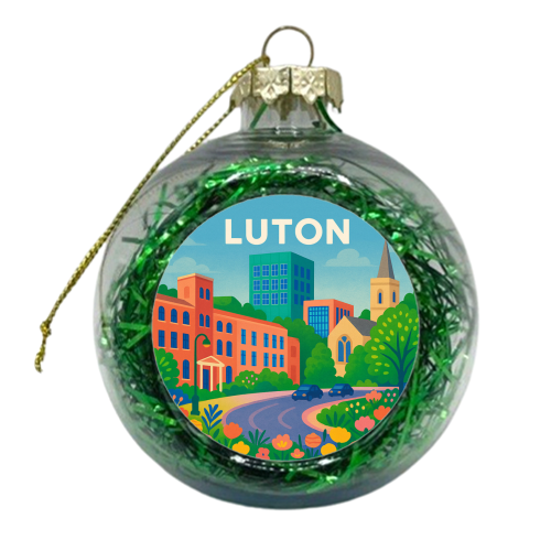 Pretty Luton - xmas bauble by Lilly Rose