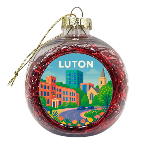 Pretty Luton - xmas bauble by Lilly Rose