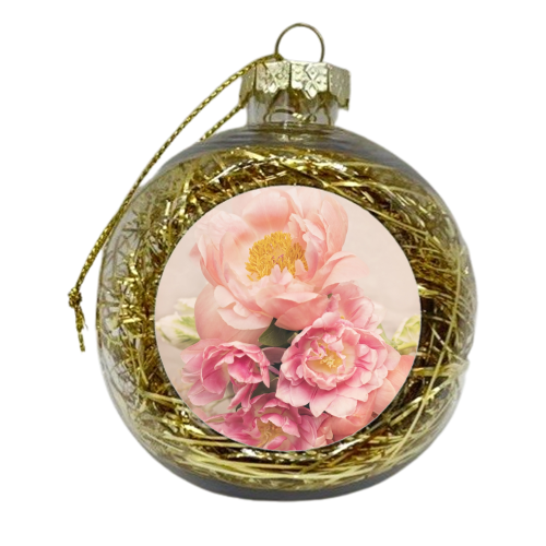 Pretty Perfect Peonies - xmas bauble by FUTURE