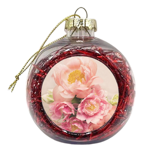 Pretty Perfect Peonies - xmas bauble by FUTURE