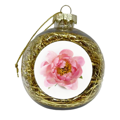 Pretty Pink Peony - xmas bauble by FUTURE