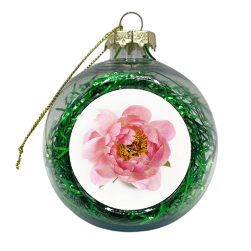 Pretty Pink Peony - xmas bauble by FUTURE