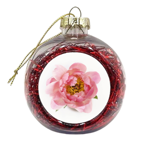 Pretty Pink Peony - xmas bauble by FUTURE