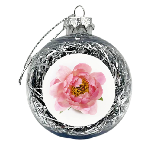 Pretty Pink Peony - xmas bauble by FUTURE