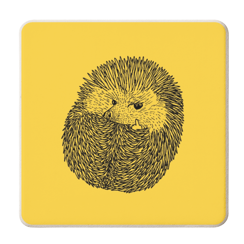 Prick - personalised beer coaster by Martina Scott