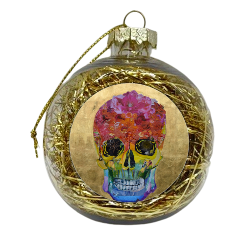 Pride and skull - xmas bauble by Kirstie Taylor