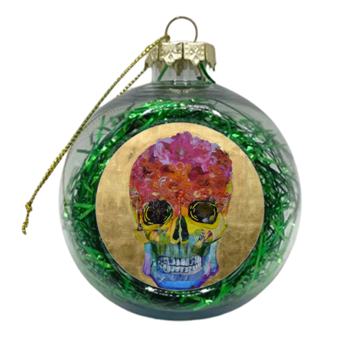 Pride and skull - xmas bauble by Kirstie Taylor