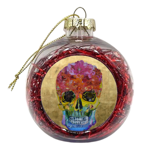 Pride and skull - xmas bauble by Kirstie Taylor