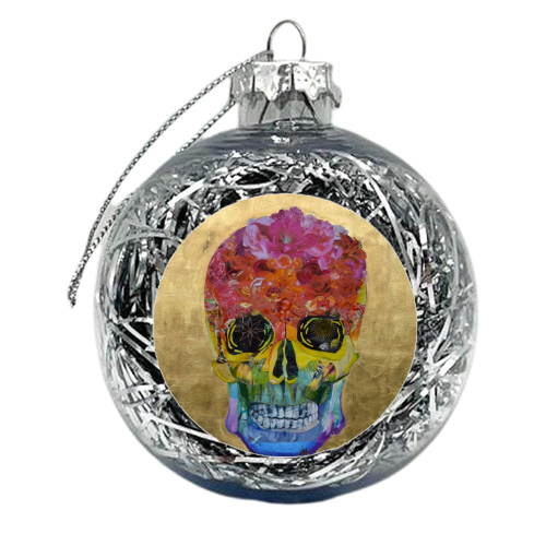 Pride and skull - xmas bauble by Kirstie Taylor