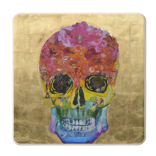Pride and skull - personalised beer coaster by Kirstie Taylor