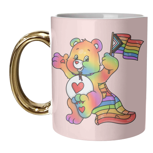 Pride Care Bear - unique mug by Amy Farmer