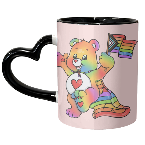 Pride Care Bear - unique mug by Amy Farmer