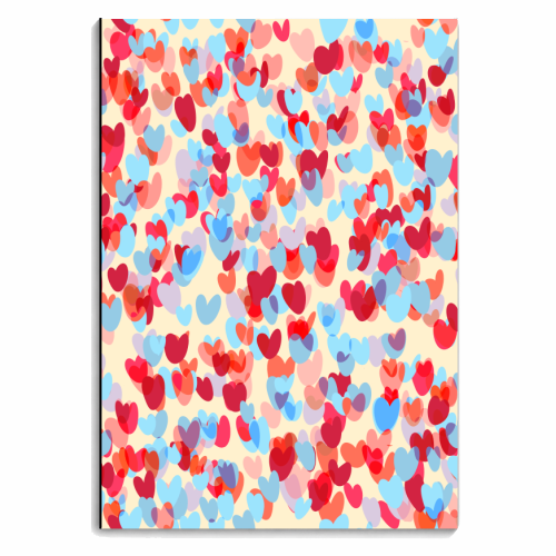 Pride Love Hearts Red - personalised A4, A5, A6 notebook by Ninola Design