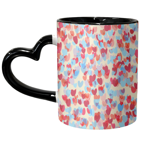 Pride Love Hearts Red - unique mug by Ninola Design