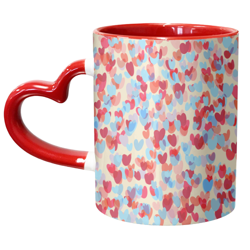 Pride Love Hearts Red - unique mug by Ninola Design