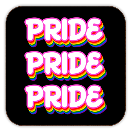 Pride Month - personalised beer coaster by EZbie