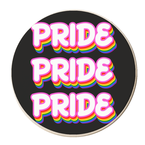 Pride Month - personalised beer coaster by EZbie