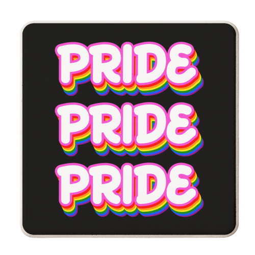Pride Month - personalised beer coaster by EZbie