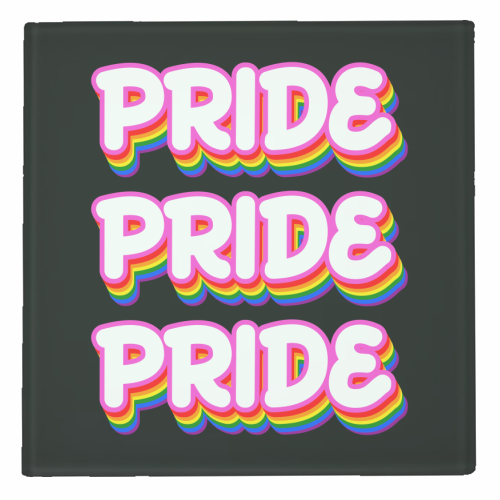 Pride Month - personalised beer coaster by EZbie