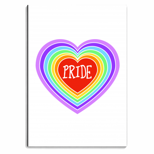 Pride Rainbow Heart - personalised A4, A5, A6 notebook by Adam Regester