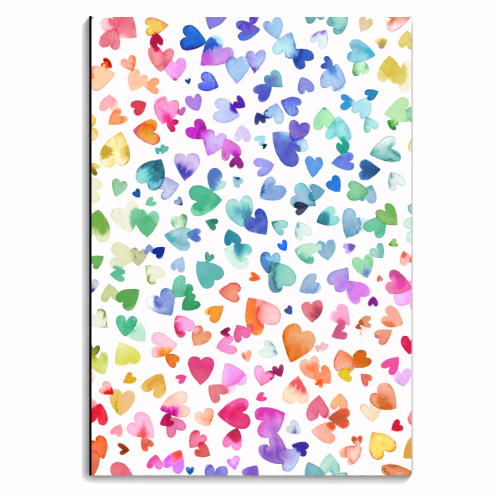 Pride Summer Love Hearts - personalised A4, A5, A6 notebook by Ninola Design