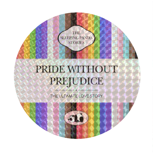 PRIDE WITHOUT PREJUDICE - Circle Sticker by Ms Doodle
