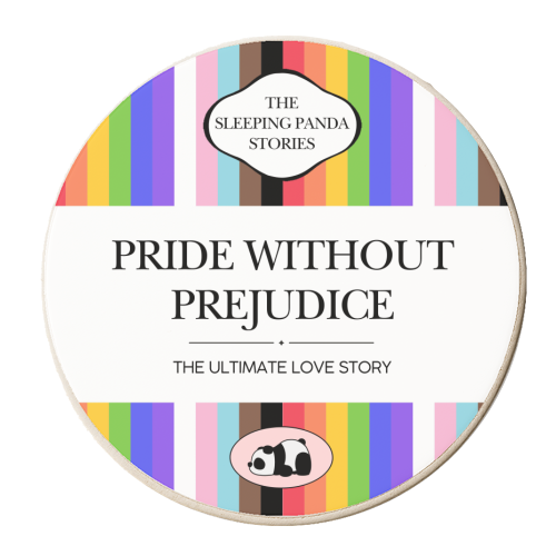 PRIDE WITHOUT PREJUDICE - personalised beer coaster by Ms Doodle
