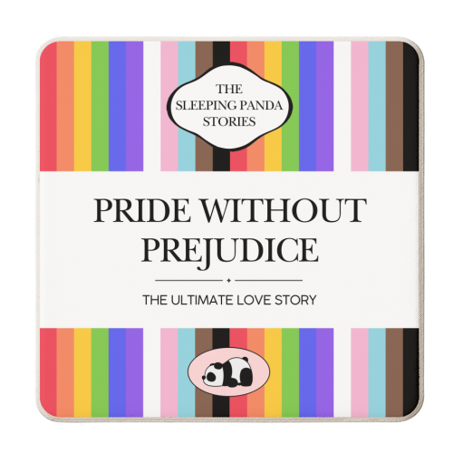 PRIDE WITHOUT PREJUDICE - personalised beer coaster by Ms Doodle