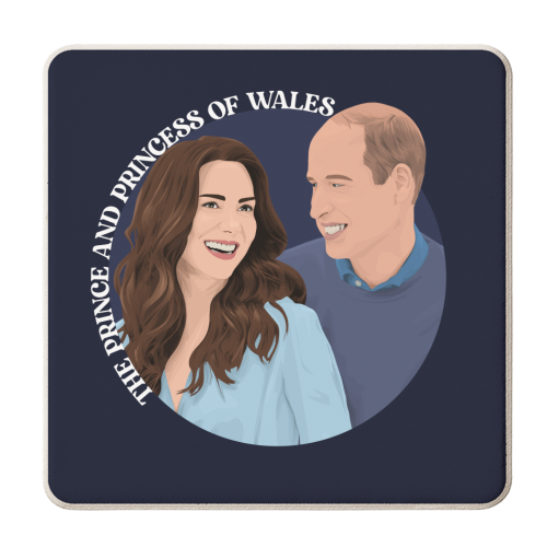 Prince and Princess of Wales - personalised beer coaster by Pink and Pip