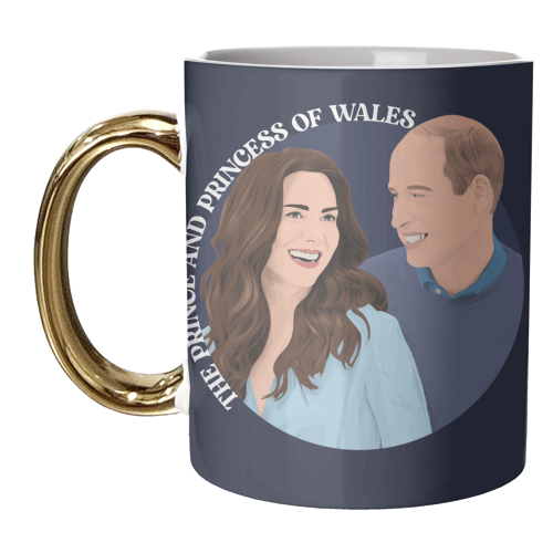 Prince and Princess of Wales - unique mug by Pink and Pip