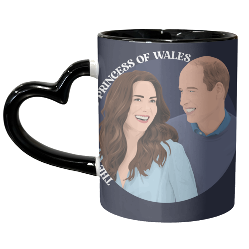 Prince and Princess of Wales - unique mug by Pink and Pip