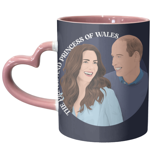 Prince and Princess of Wales - unique mug by Pink and Pip